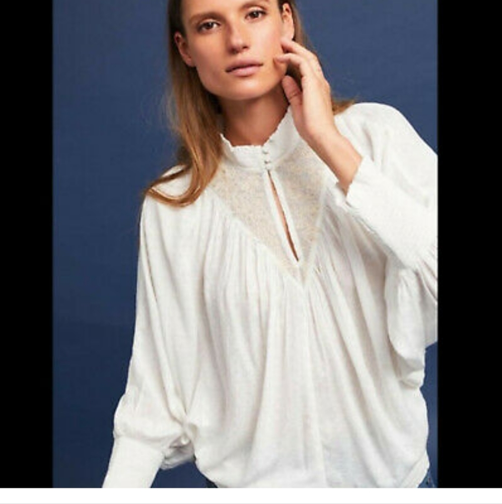 Anthropologie Feather Bone Edda Blouse
